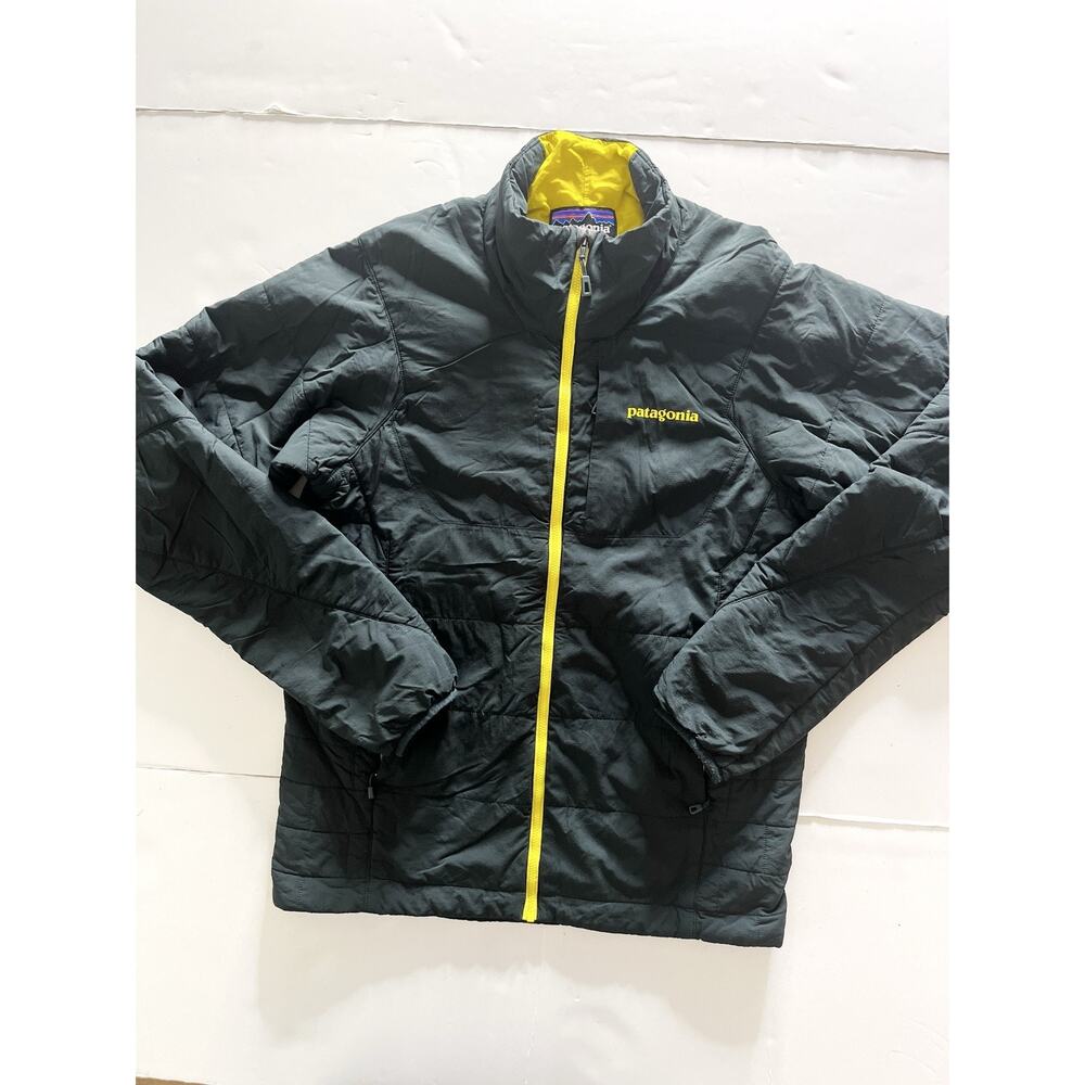 Patagonia Nano Air Jacket Men S Dark Green Insulated Full Zip Lightweight Hiking
